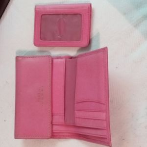 Pink leather Fossil wallet